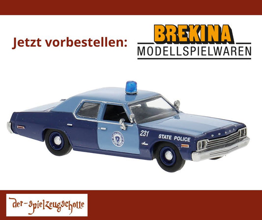 Dodge Monaco State Police Massachusetts - Brekina 18156