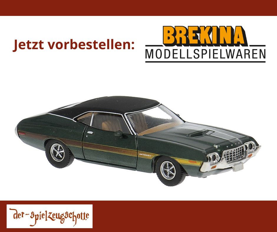 Ford Gran Torino sport 1972 grün metallic schwarz - Brekina 18325