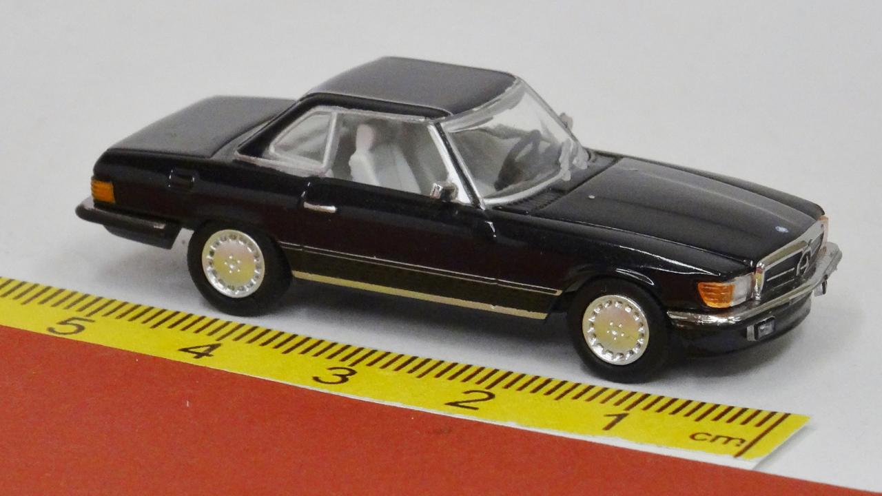 Mercedes SL (R107) 1985 Hardtop metallic schwarz - PCX87 870481