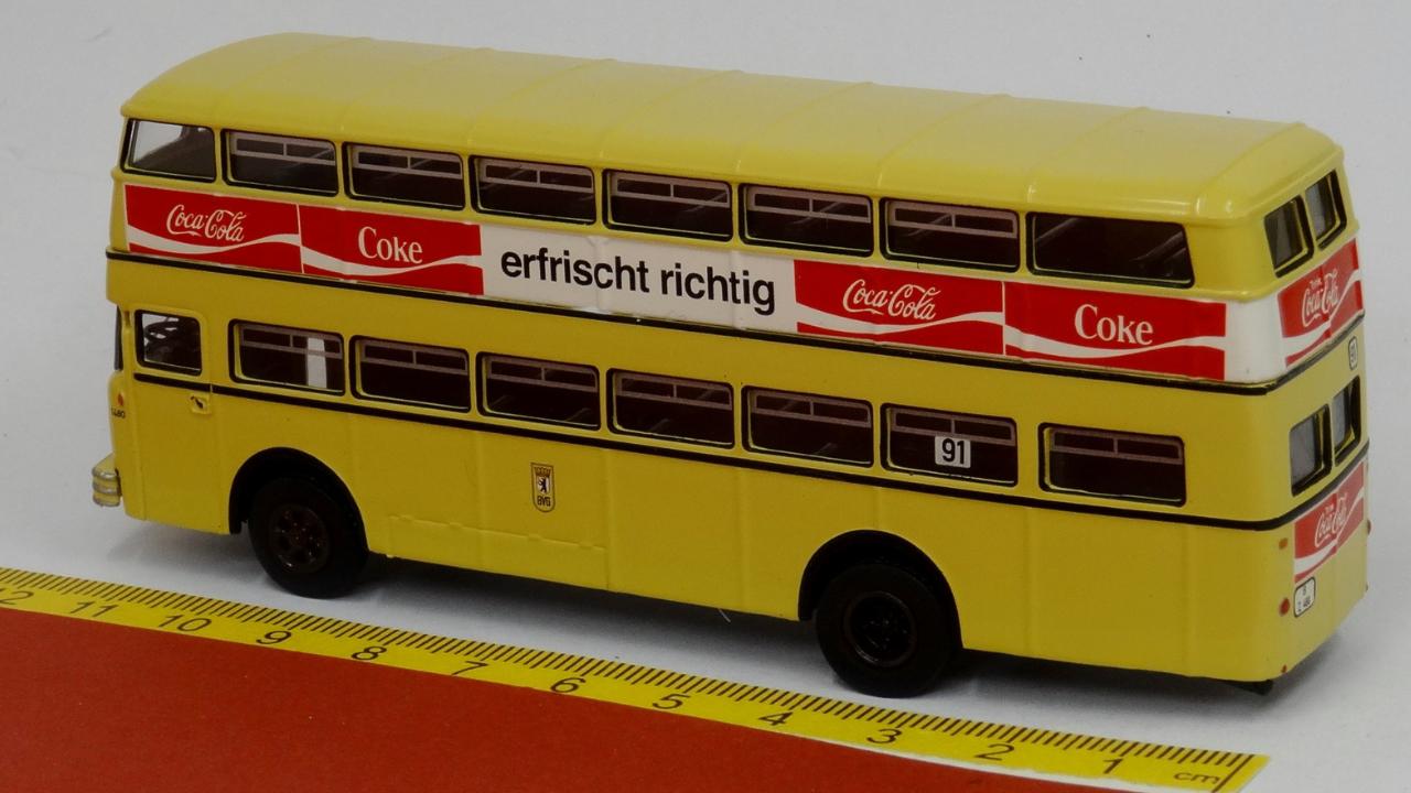 Büssing D2U Doppeldecker BVG Berlin Coca Cola - Brekina 61260