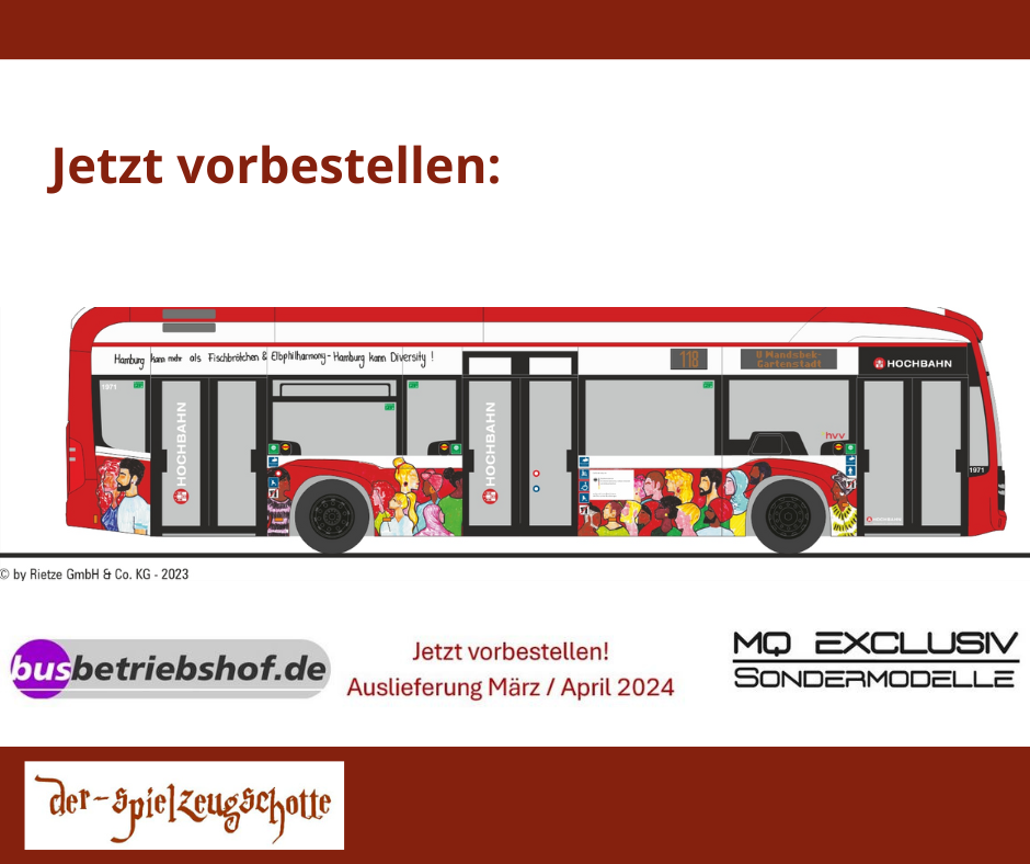 Mercedes eCitaro HHA Hamburg Paintbus 2023 - Rietze Sondermodell