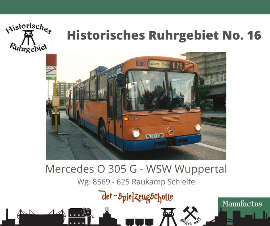 Mercedes O 305 G WSW Wuppertal 8569 - ohne Werbung - Rietze Sondermodell